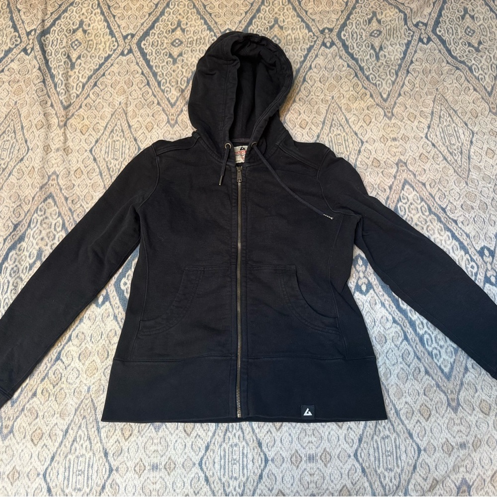 American Giant Black Women's Full-Zip Hooded Jacket